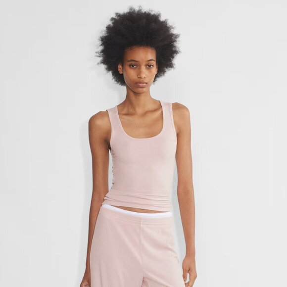 Aritzia The Group by Babaton LUXE LOUNGE ENLIGHTEN TANK (Bow Pink, size M) - Picture 1 of 10
